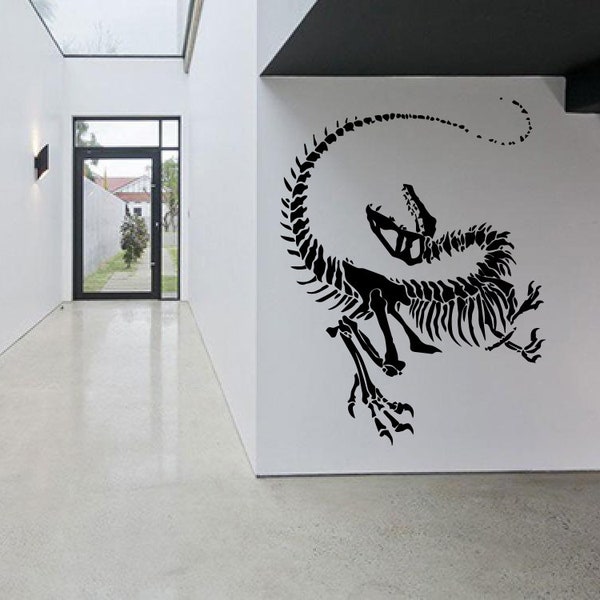 Dinosaur T-Rex Wall Decoration Dino Skull Vinyl Decal Animal Skeleton Removable Mural Teen Room Bedroom Wall Sticker Peel & Stick Art Decor