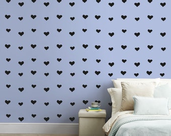 The Whole Wall of Hearts Love Removable Vinyl Stickers Romantic Mural Art Decoration Saint Valentine's Day Cute Aesthetic Composition Decal