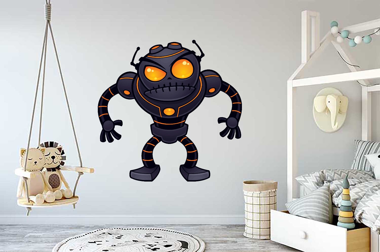 Robot Mechanical Cartoon Nursery Kids Room Car Wall Sticker Vinyl Decal Mural Art Decor LP7851