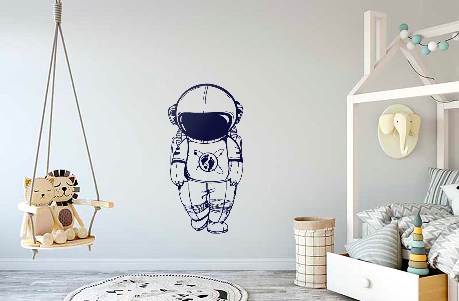 Astronaut Wall Art Cosmonaut Vinyl Decal Nursery Kids Room Etsy