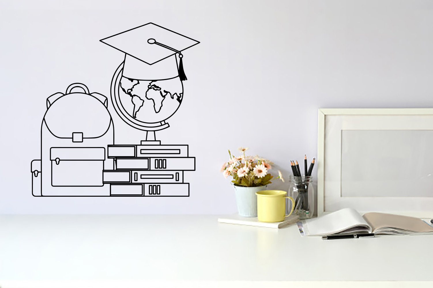 Back To School Class Room Learn Kids Wall Sticker Car Vinilo Etsy