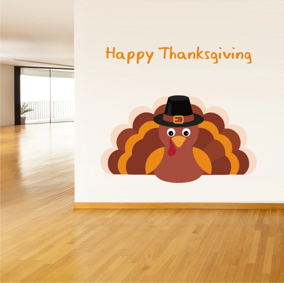 Thanksgiving Glass Wall Sticker Stick on Mirrors for Wall, Size: One Size