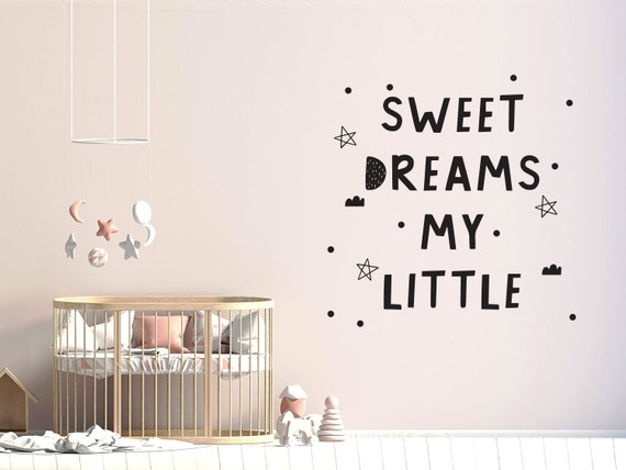 Sweet Dreams Vinyl Wall Art Sticker Mural Decal Kids Bedroom Nursery 