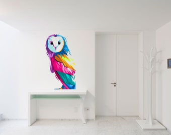 Owl Bird Geometric Polygonal Car Wall Sticker Vinyl Decal Mural Art Decor LP7367