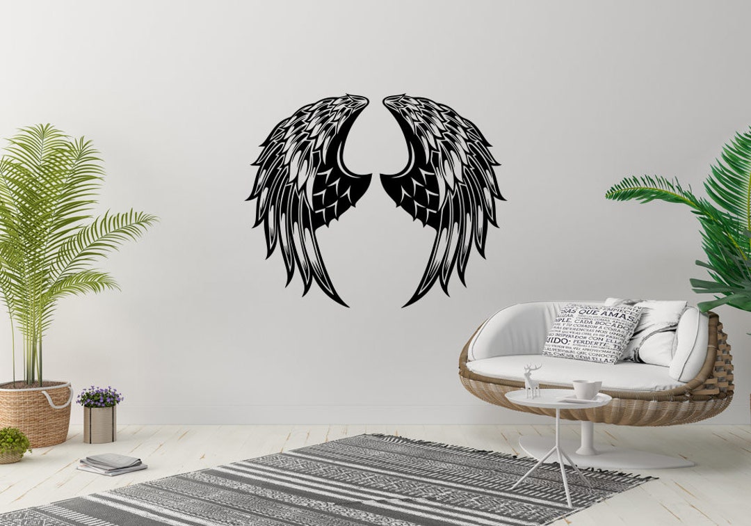 Angel Wings Feathers Wall Sticker Vinyl Car Decal Mural Art Decor ...