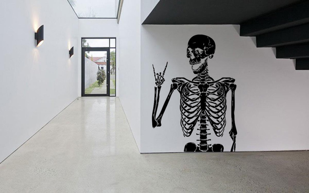 Skeleton Wall Decor Human Skull Bones Wall Art Halloween Party Wall