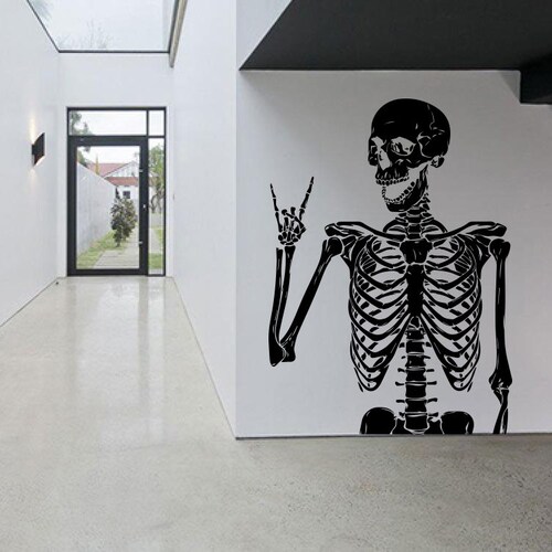 Skeleton Wall Decor Human Skull Bones Wall Art Halloween Party Etsy