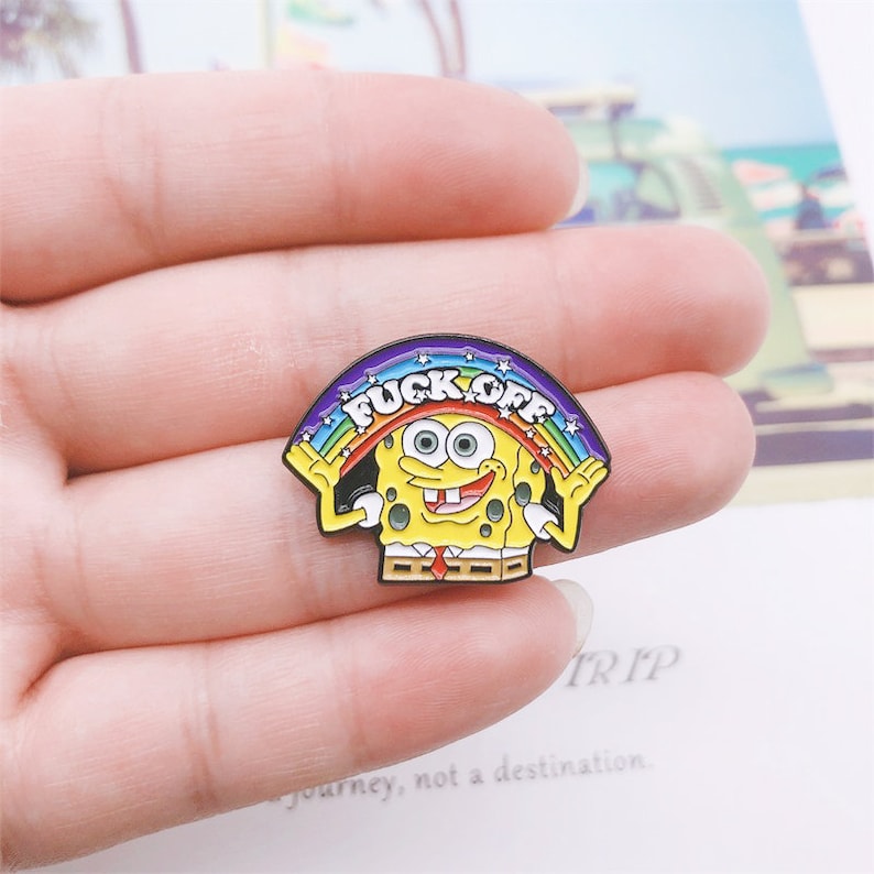 Spongebob Pin-Spongebob Enamel Pin-Sesame Street Favors-Anime Enamel Pin-Anime Pins-Anime Pin-Lapel Pin-Enamel Pin Set-Pins For Backpacks