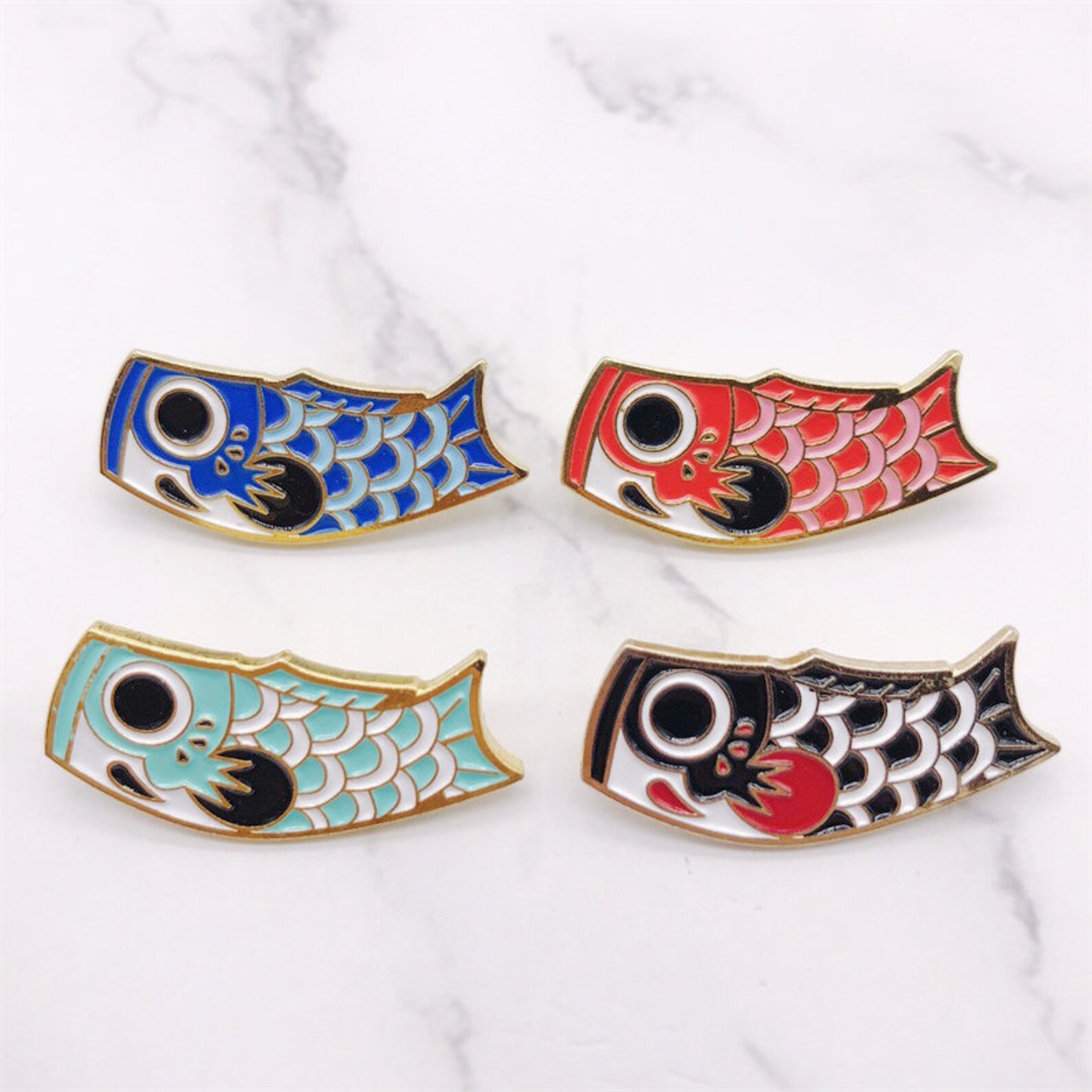 Koi Fish Enamel PinFish PinJapanese Enamel PinKawaii Enamel Etsy