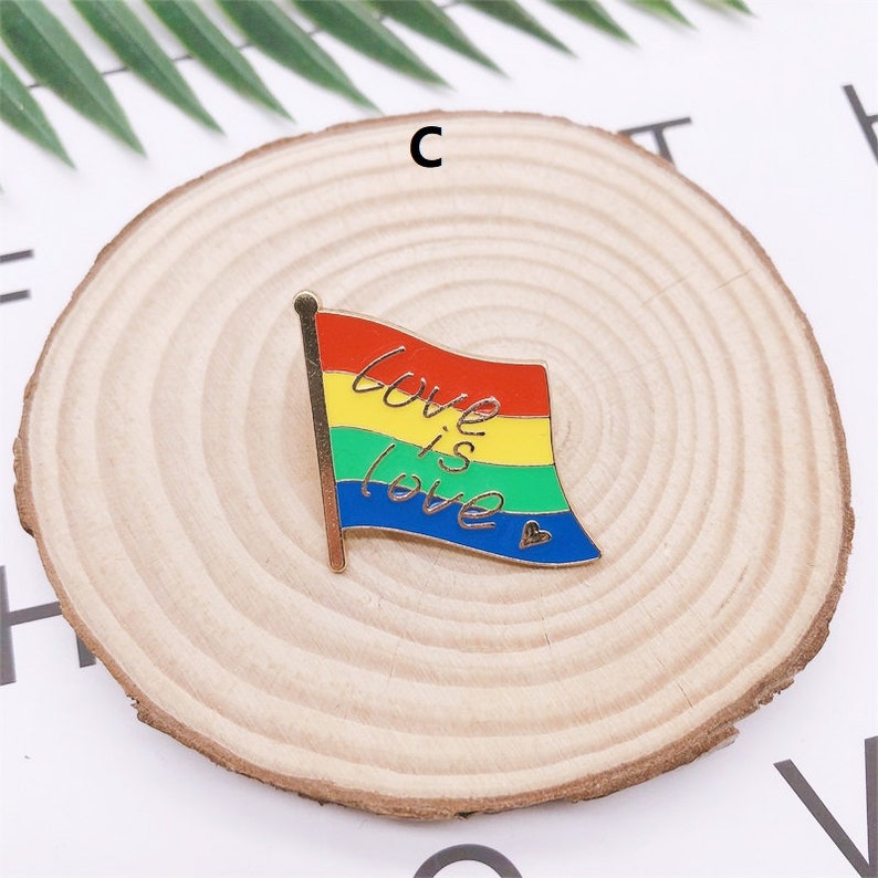 Love Is Love-Rainbow Pin-Pride Pin-Pride Pins-LGBTQ Pins-LGBT Pins-Lapel Pin-Hard Enamel Pin Set Backpack Pins For Backpacks