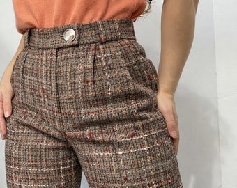 High-Waisted Wool Trousers – Pleated Straight-Leg Italian Fabrics, Made to Order