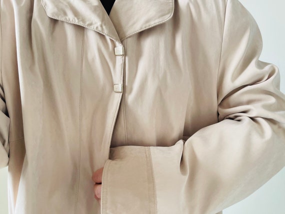 vintage beige trench coat, oversized trench coat,… - image 8