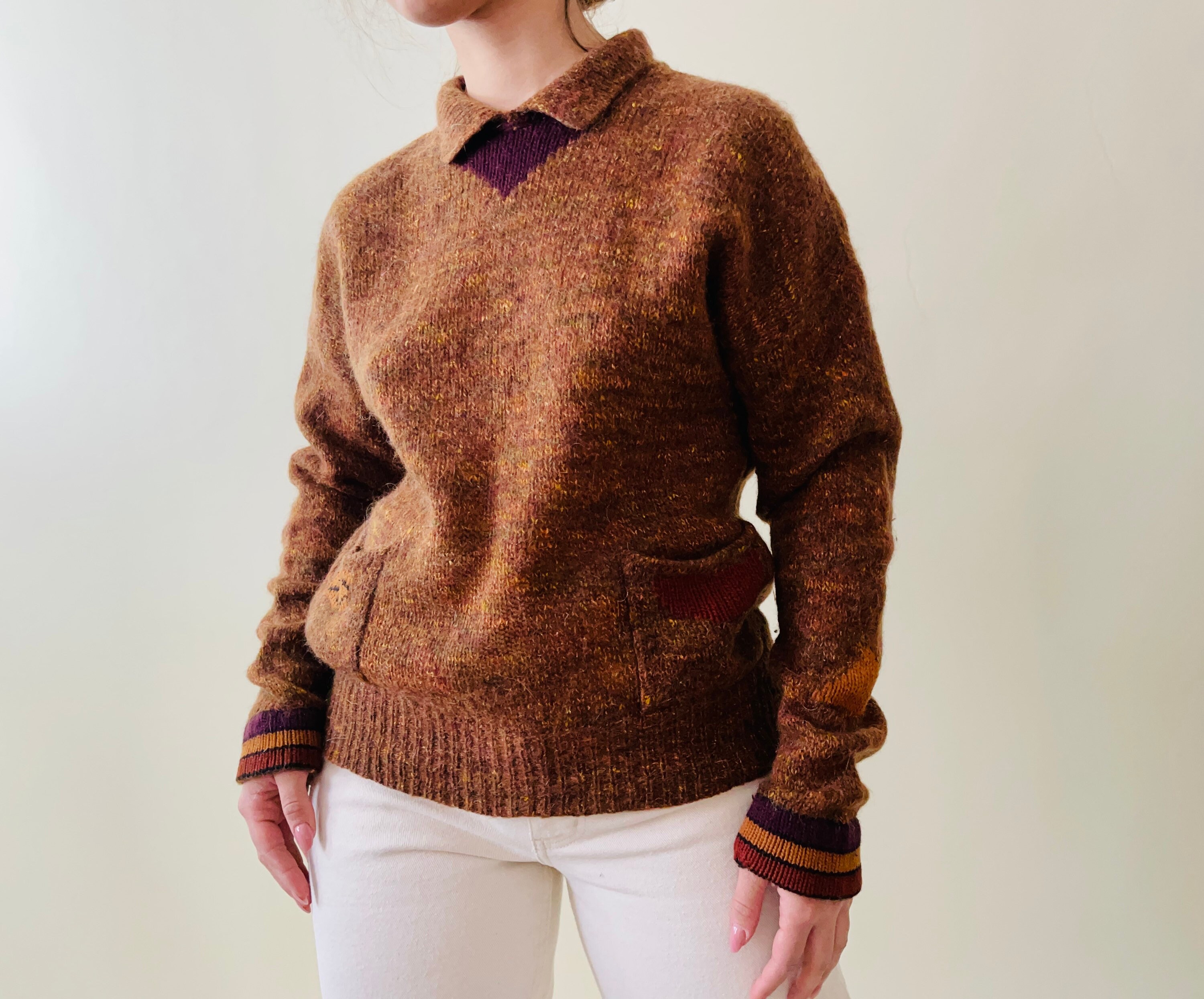 Orange Wool Jumper - Etsy
