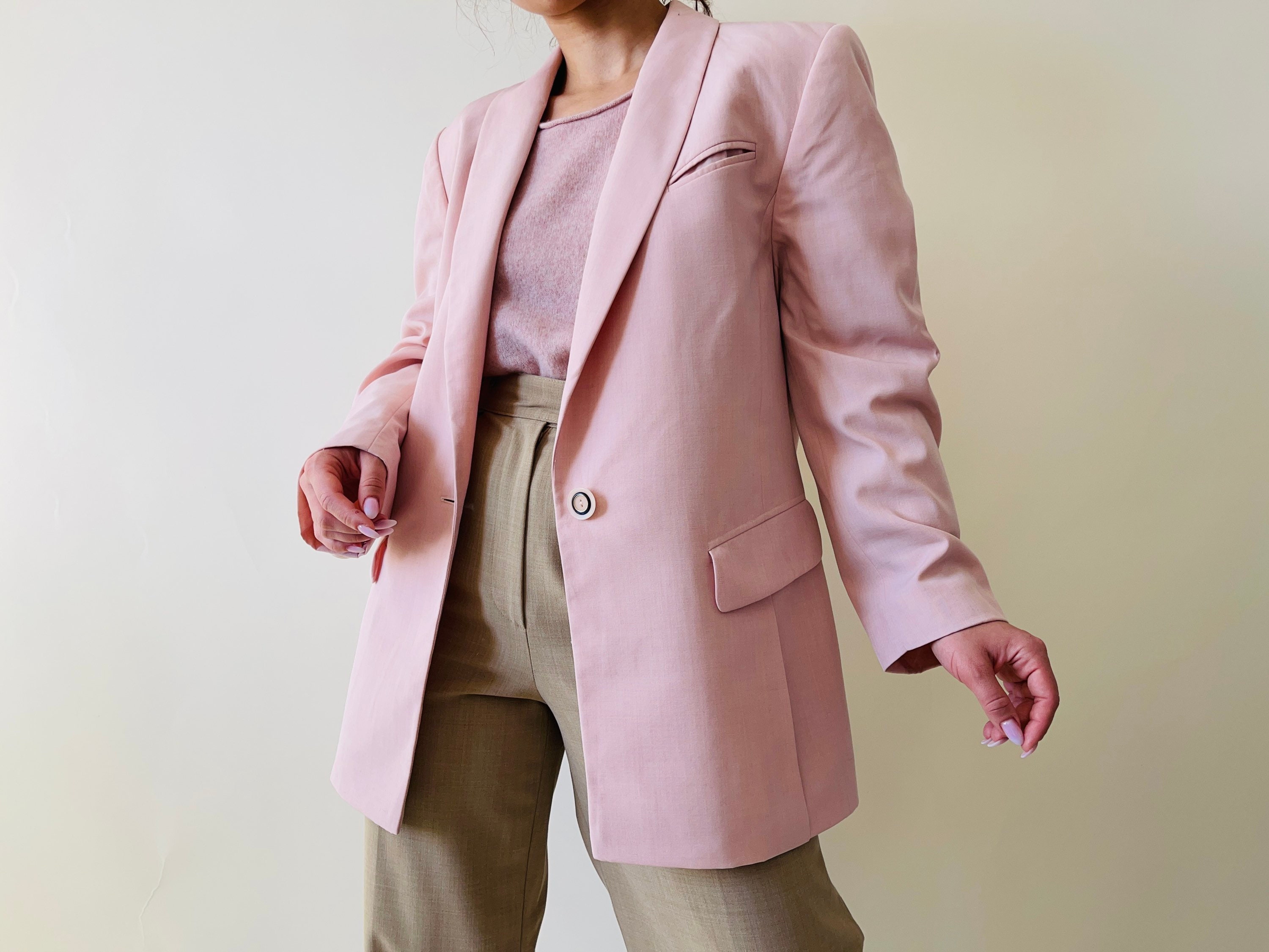 Pastel pink blazer sale