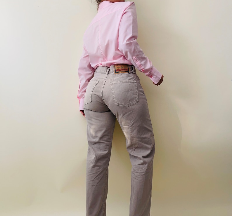 vintage Diesel grey straight high waisted jeans image 1