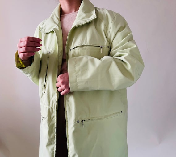 vintage pistachio green spring jacket - image 6