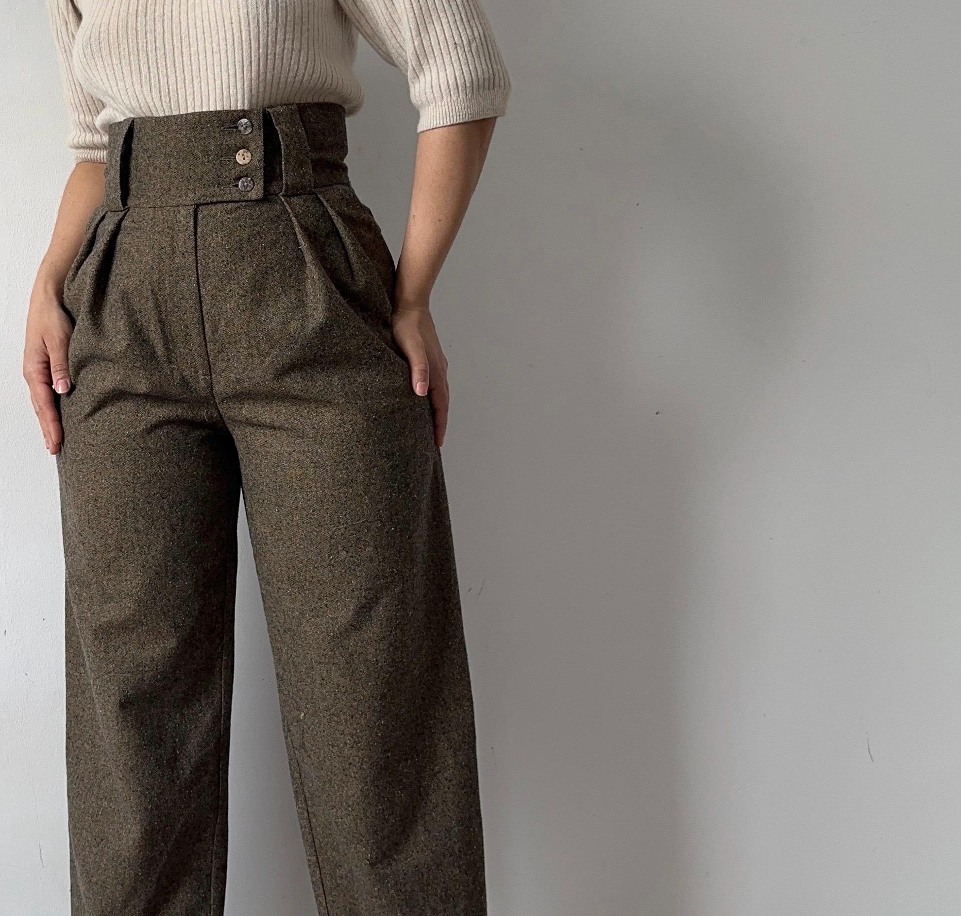 Wholesale – High-Waisted Wool Trousers (Set of 5) – Italian Fabric, Custom Sizes – Bestseller Cut