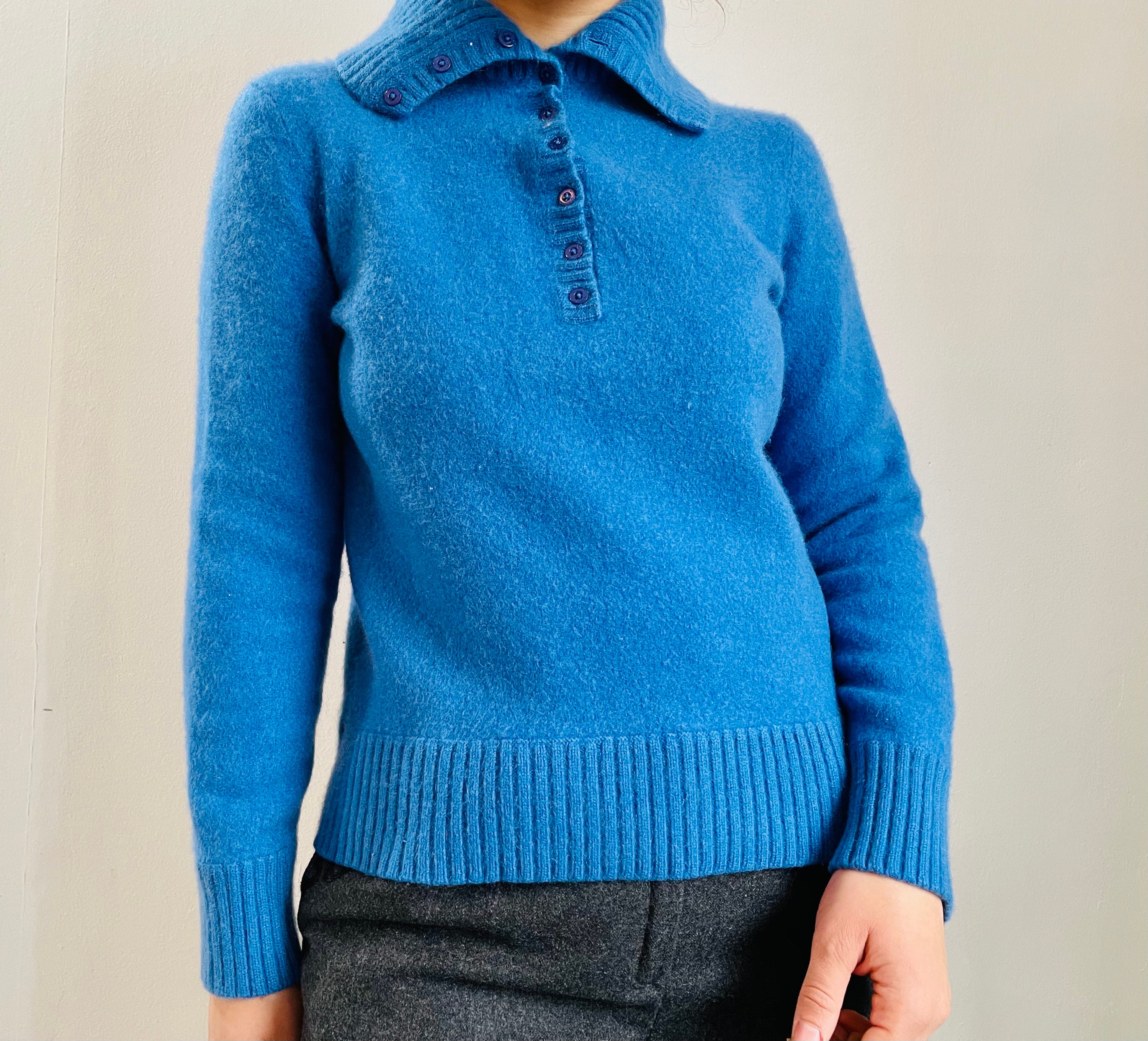 MAGLIONE IN CASHMERE - AZZURRO | IT