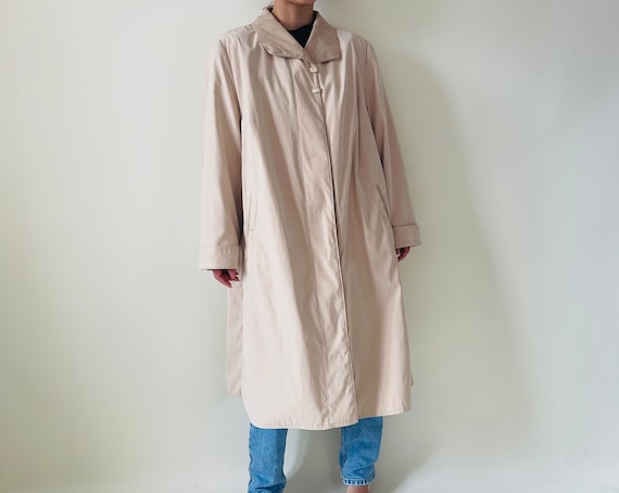 vintage beige trench coat, oversized trench coat,… - image 2