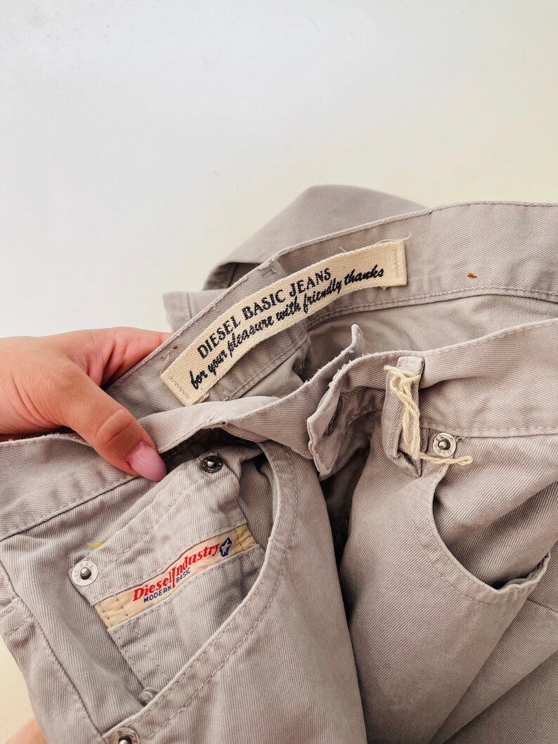 vintage Diesel grey straight high waisted jeans image 6