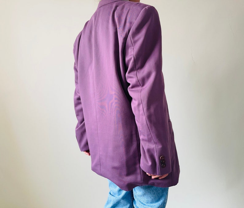 vintage purple wardrobe essential blazer, masculine cut image 4