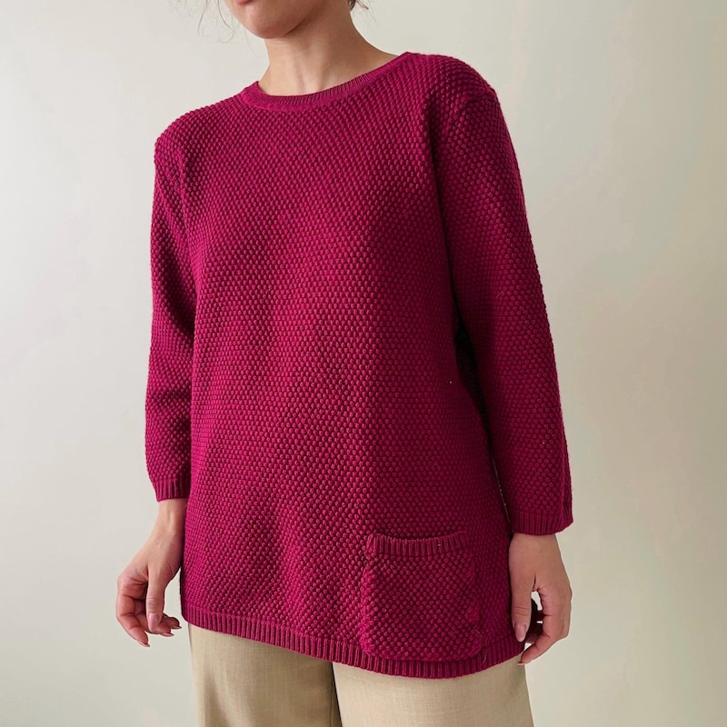 Pink Rasperry Raspberry Pullover Sweater - Etsy Canada