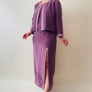 vintage lilac evening dress set, minimalist maxi dress image 7