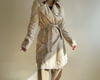 トレンチコート ETRO Floral print cape trench coat (WRBD002499SA5M9 X0804) CAPE-STYLE TRENCH COAT WITH FLORAL PRINT | Capes and Ponchos