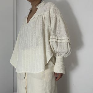 Blusa Ghost / Blusa romántica de lino y algodón / Top de estilo cottagecore de inspiración victoriana imagen 7