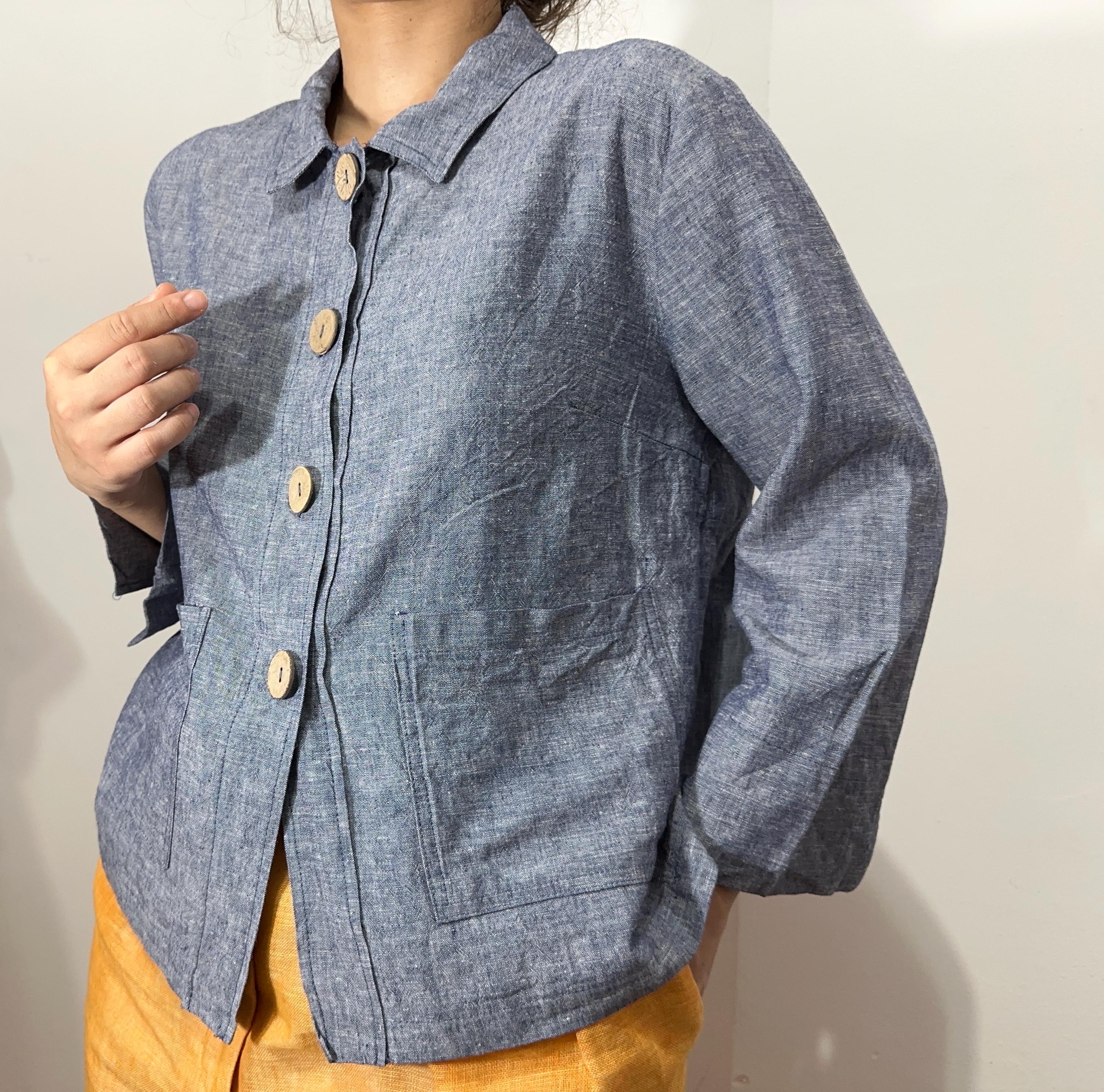 AMERI　OVER CHAMBRAY JACKET COAT Pure virgin wool chambray jacket | Ami | Shop Men's Designer