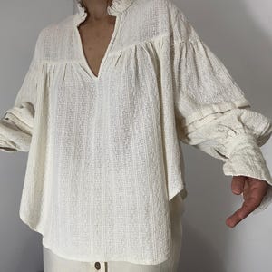 Blusa Ghost / Blusa romántica de lino y algodón / Top de estilo cottagecore de inspiración victoriana imagen 6