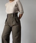 High-Waisted Wool Trousers – Pleated, Straight-Leg Italian Fabrics, Made to Order product logo