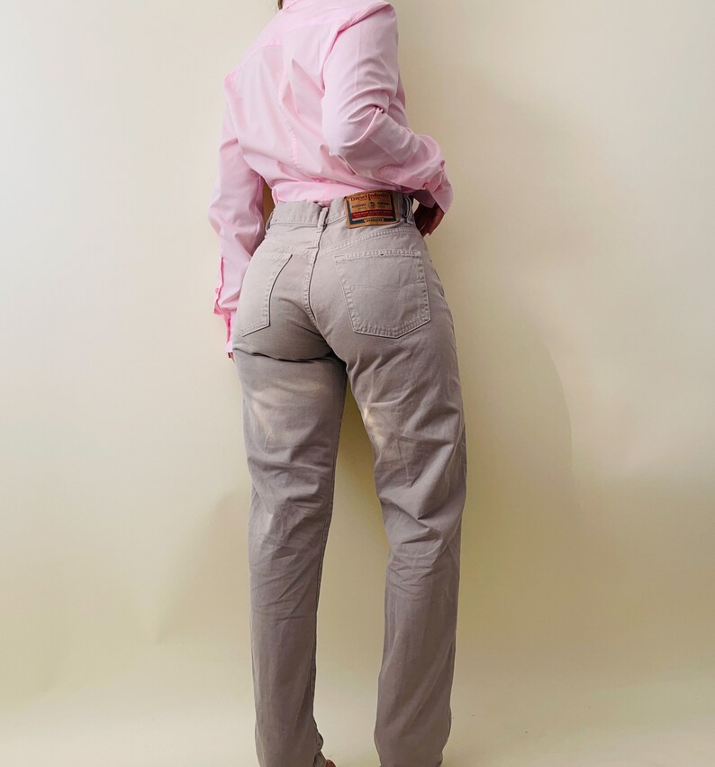 vintage Diesel grey straight high waisted jeans image 3