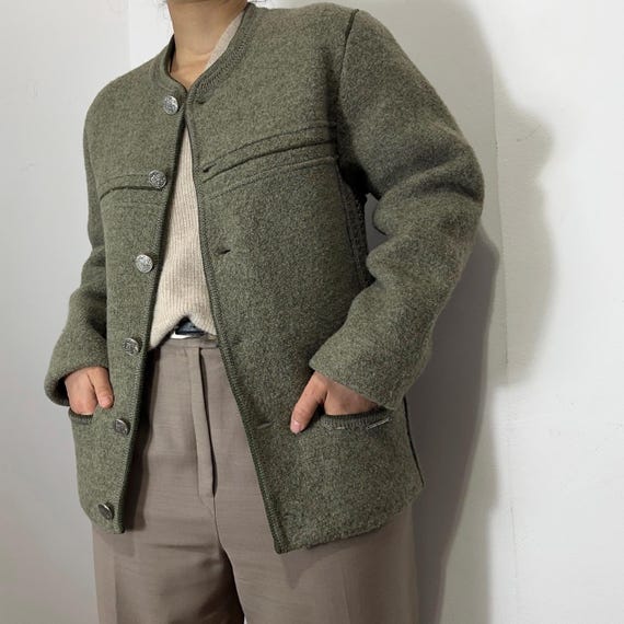 Vintage Wool Jacket Green – Austrian Style – Size S-m - Etsy