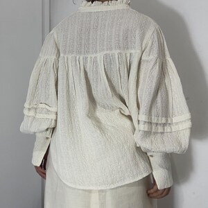 Blusa Ghost / Blusa romántica de lino y algodón / Top de estilo cottagecore de inspiración victoriana imagen 5