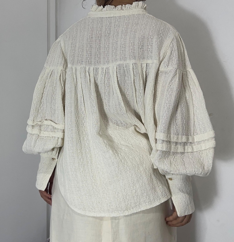 Blusa Ghost / Blusa romántica de lino y algodón / Top de estilo cottagecore de inspiración victoriana imagen 5