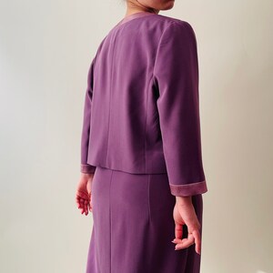 vintage lilac evening dress set, minimalist maxi dress image 6