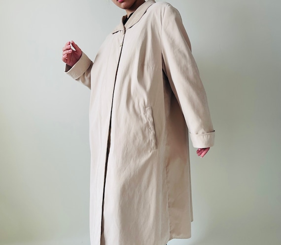 vintage beige trench coat, oversized trench coat,… - image 5