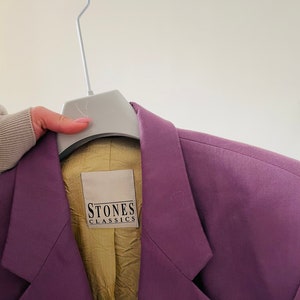 vintage purple wardrobe essential blazer, masculine cut image 6