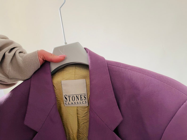 vintage purple wardrobe essential blazer, masculine cut image 6