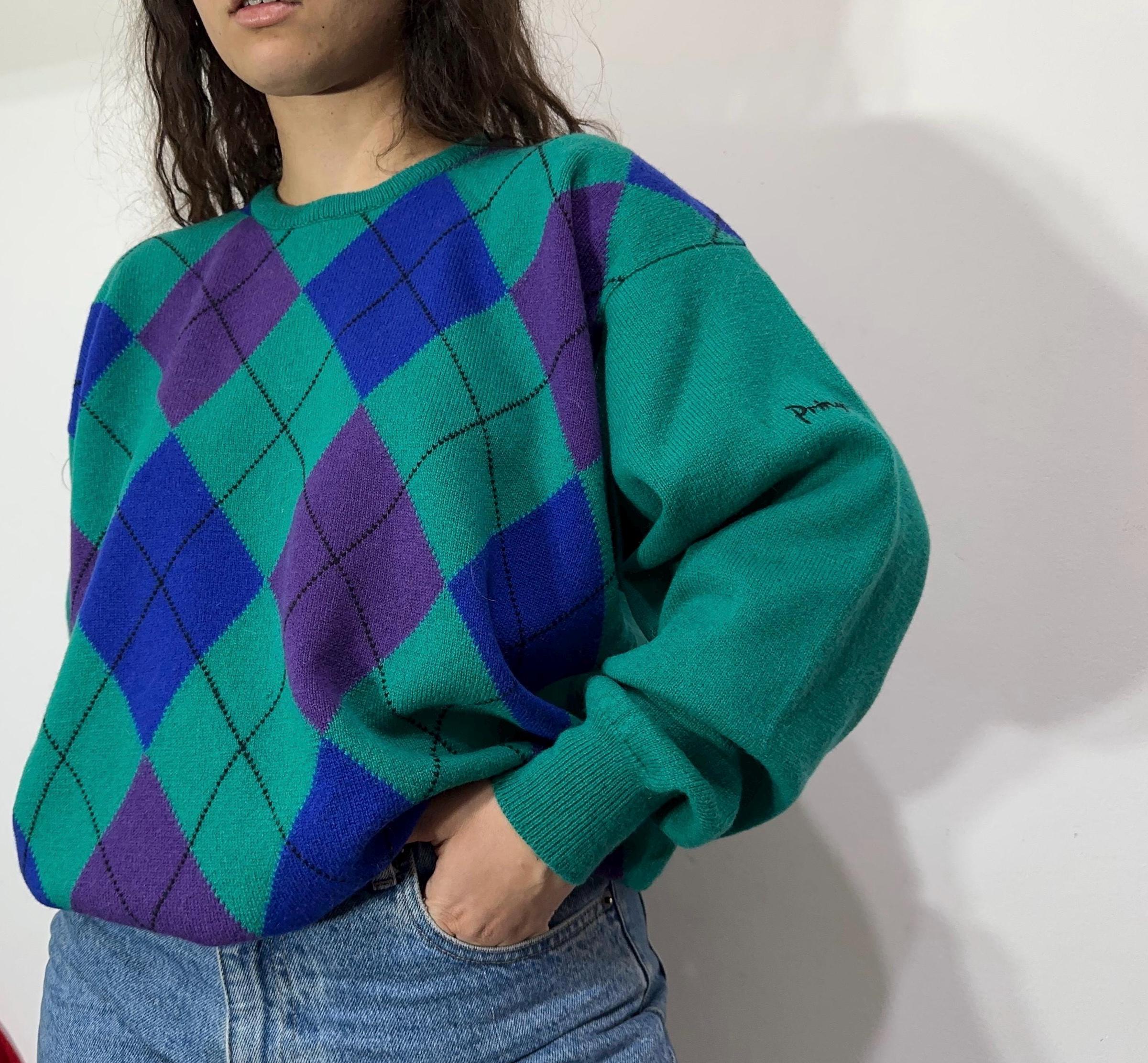 MASU Reversed Argyle Sweater Yellow MASU Reversed Argyle Sweater Yellow