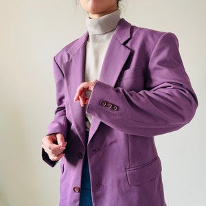 vintage purple wardrobe essential blazer, masculine cut image 5