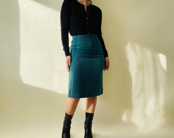 green velvet pencil skirt uk