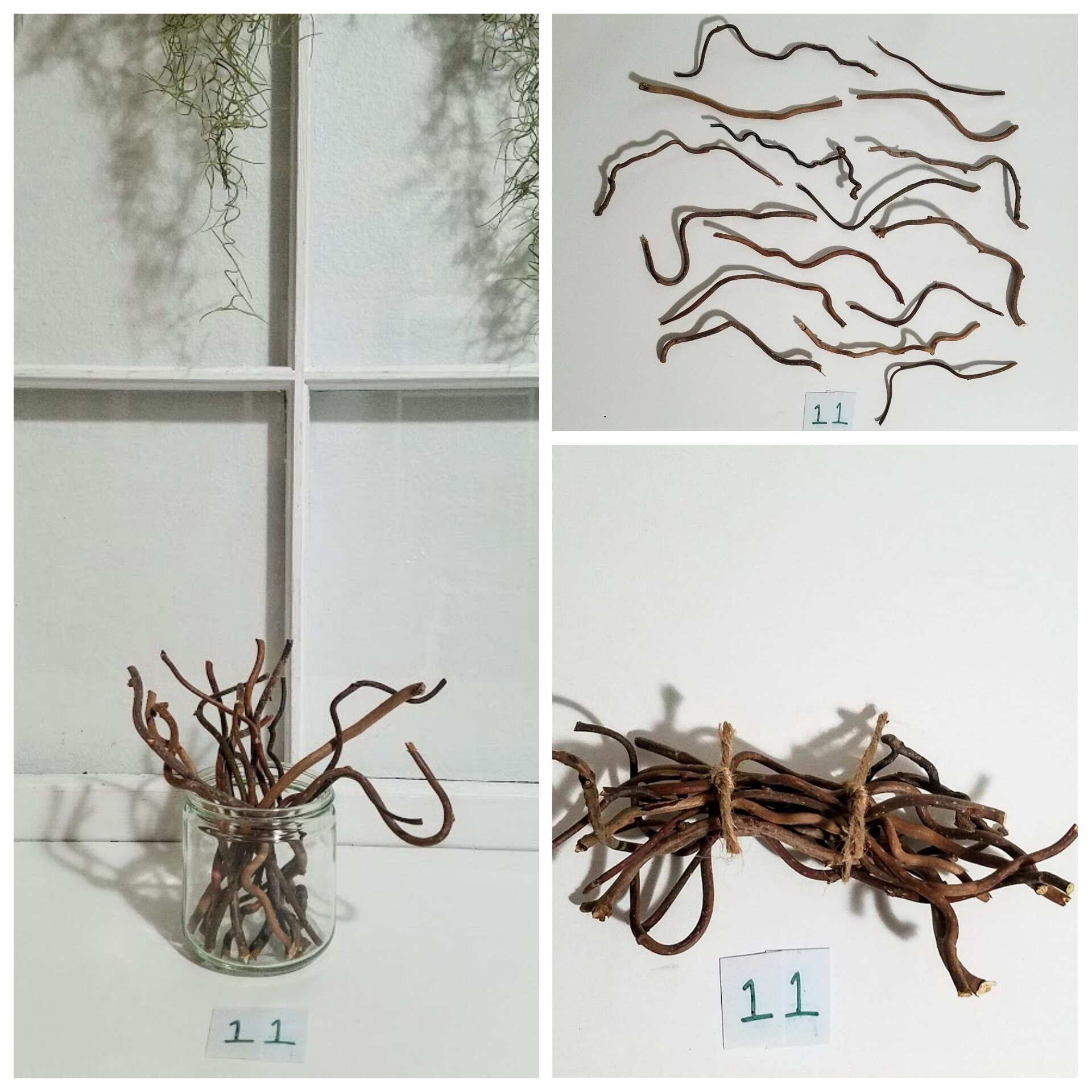 Small Twisted Sticks Stick Bundles Decor and Crafts Etsy