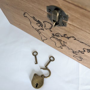 Urne, tirelire, économie, voyage, projets avec cadenas et 2 clefs Bild 3