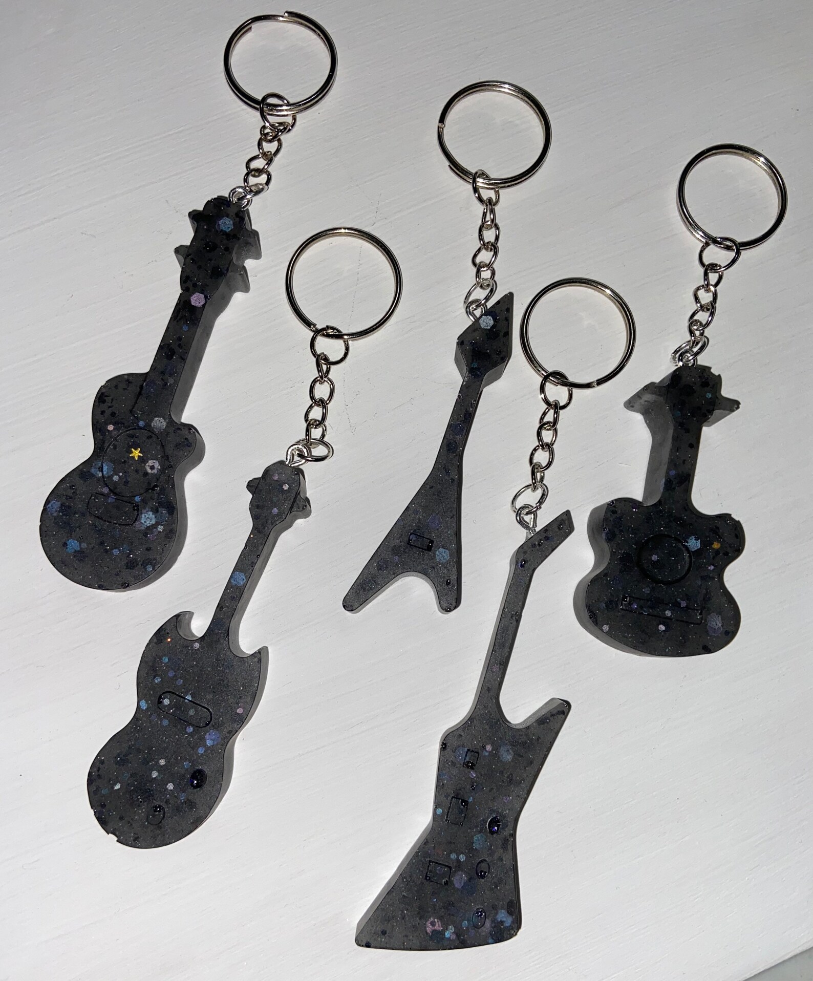 Resin guitar Keychains Etsy