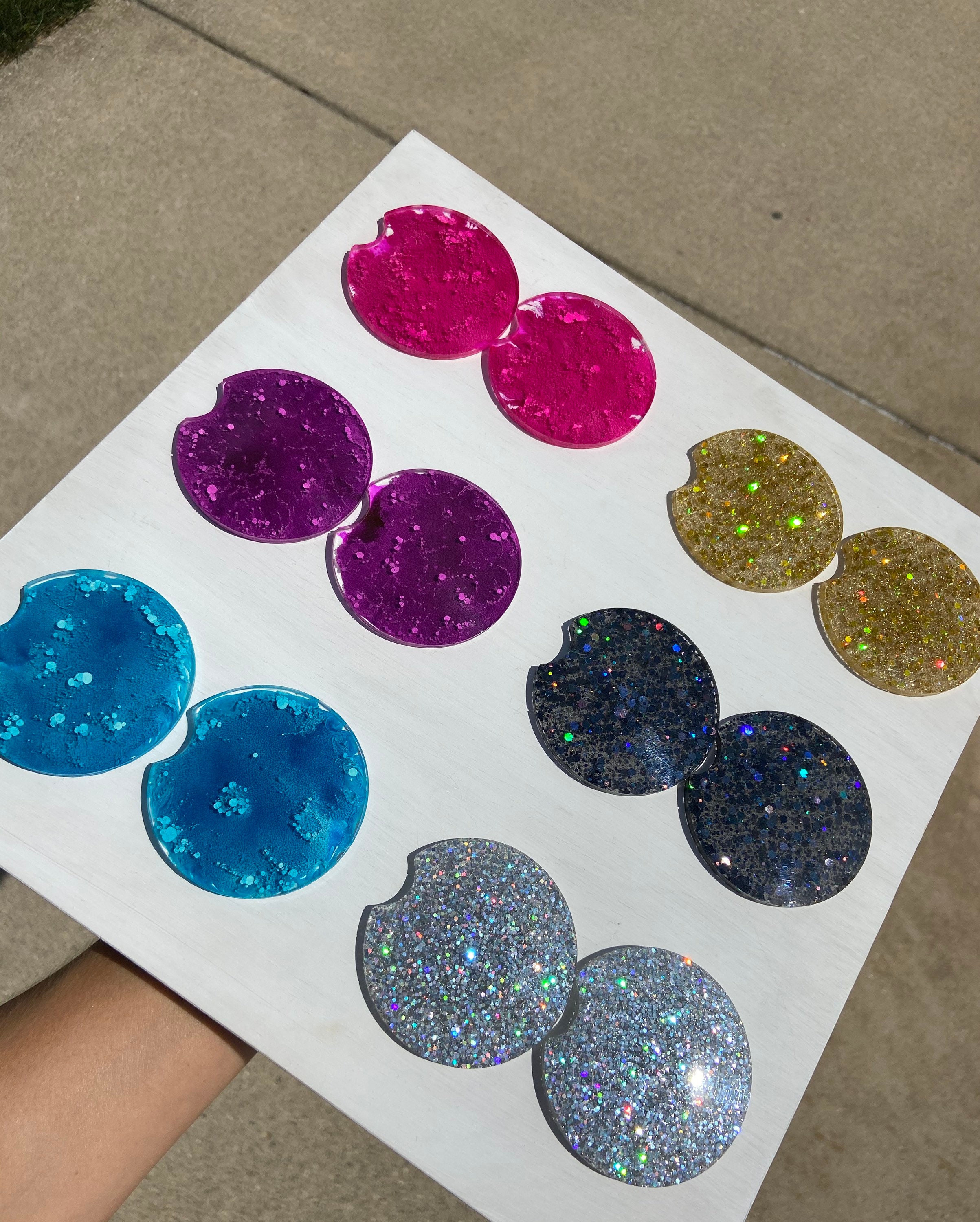 Resin Car Coasters set of 2 Etsy