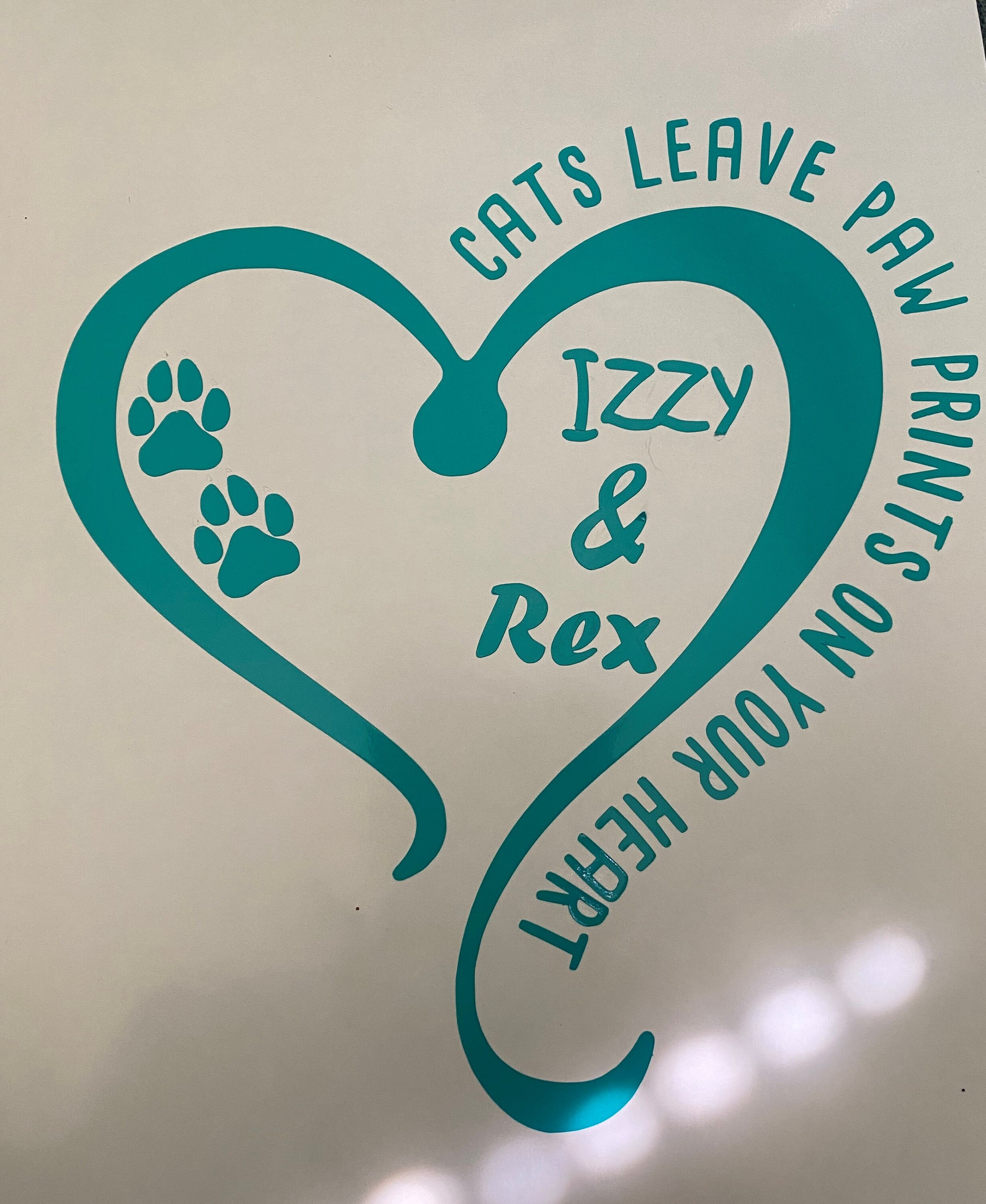 Cats Leave Paw Prints on Your Heart Vinyl Etsy