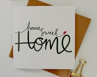 Home Sweet Home Illustration Greeting Card