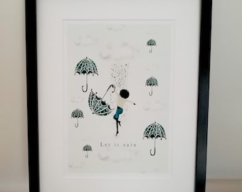 Let it rain, A4 print
